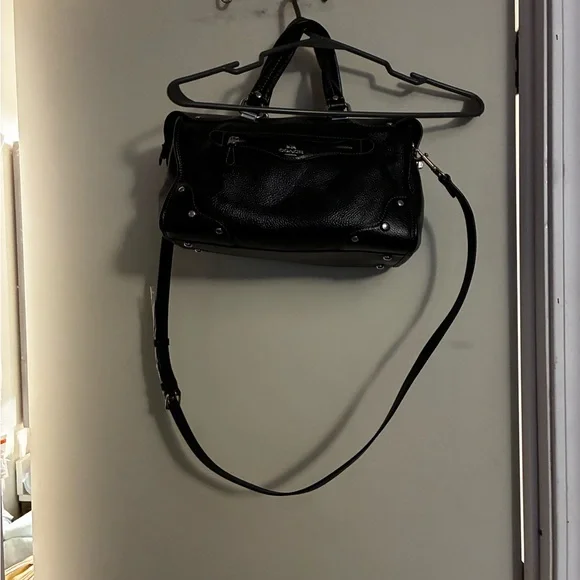 Coach Millie Satchel Handbag Black Leather Great Condition No Flaws No Smells - Picture 7 of 15